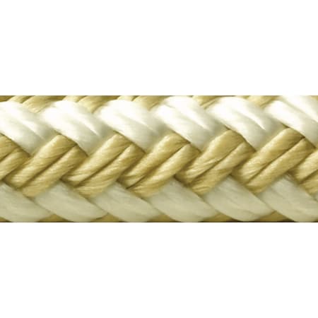 Seachoice Double Braid Nylon Dock Line, Gold/White, 1/2" x 15' 40031